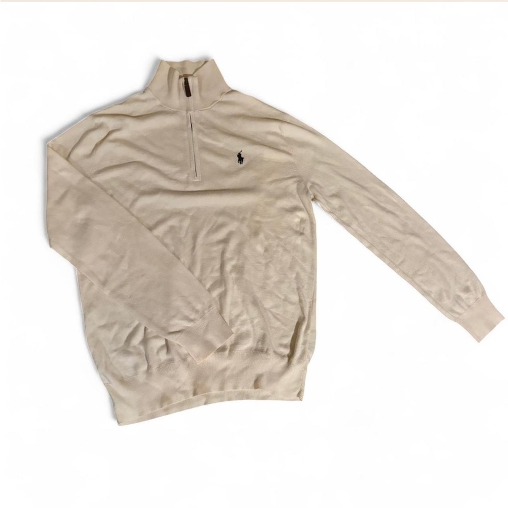 Polo by Ralph Lauren Beige Zip-Up Sweater
